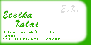 etelka kalai business card